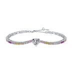 [LUXE]Delicate Romantic Heart Shape Lover Bracelet