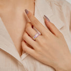 [LUXE] Bague de fête éblouissante à coupe radieuse colorée