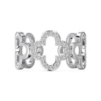 [LUXE]Hollow Design Four-Leaf Clover Flower Shape Ring