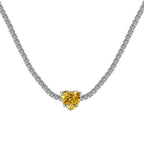 [LUXE]2.0 Carat Sparkling Tennis Heart Cut Necklace