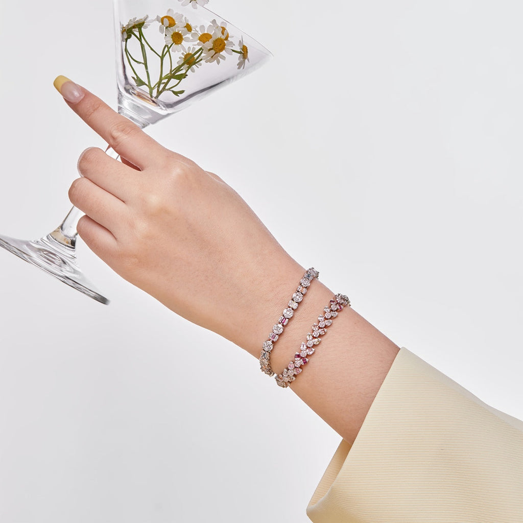 [LUXE]Dazzling Radiant Multi Cut Daily Bracelet