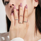 [LUXE]Sparkling Vibrant Round Shape Daily Ring