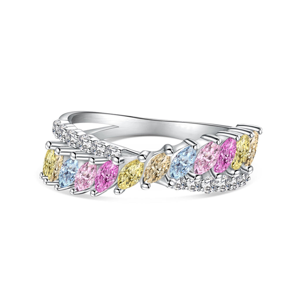 [LUXE] Bague quotidienne unique et colorée en forme de marquise