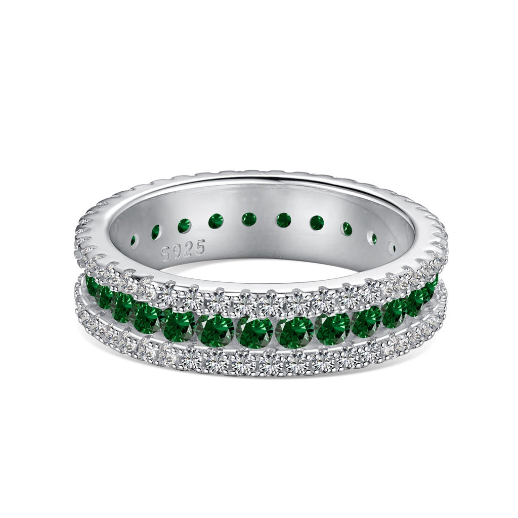 [LUXE] Bague quotidienne délicate et colorée à coupe ronde
