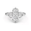 [LUXE]Heart-shaped Four-Leaf Clover Ball Ring