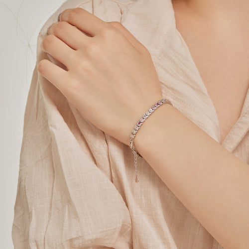 [LUXE]Delicate Colorful Multi Cut Daily Bracelet