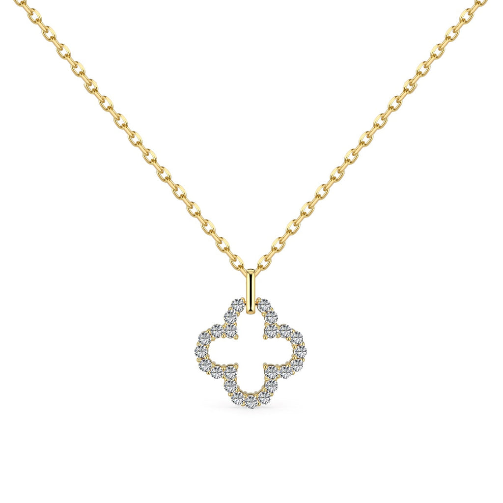 [LUXE]Four-Leaf Clover Hollow Design Exquisite Necklace