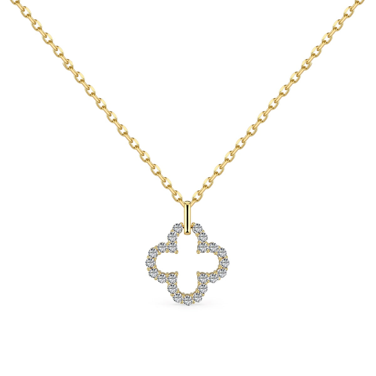 [LUXE]Four-Leaf Clover Hollow Design Exquisite Necklace