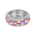 [LUXE] Bague quotidienne à coupe radieuse colorée et éclatante