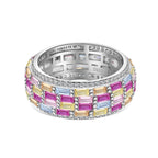 [LUXE] Bague quotidienne à coupe radieuse colorée et éclatante