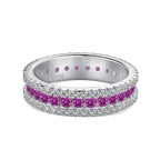 [LUXE] Bague quotidienne délicate et colorée à coupe ronde
