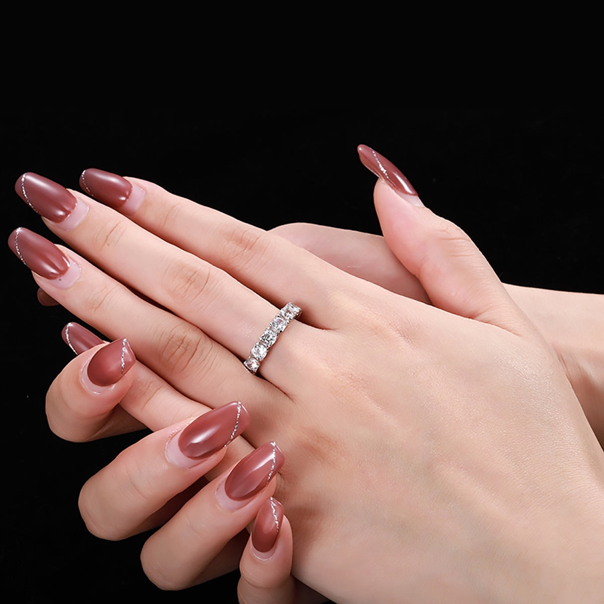 [LUXE] Bague de tennis ronde Eternity à coupe ronde