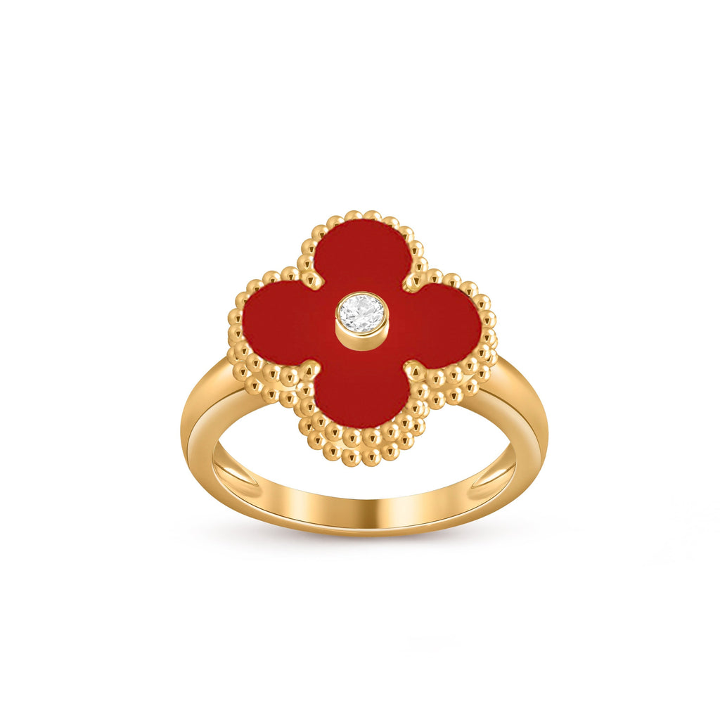 [LUXE JEWELRY]CLOVER DIAMOND RING GOLD COLLECTION