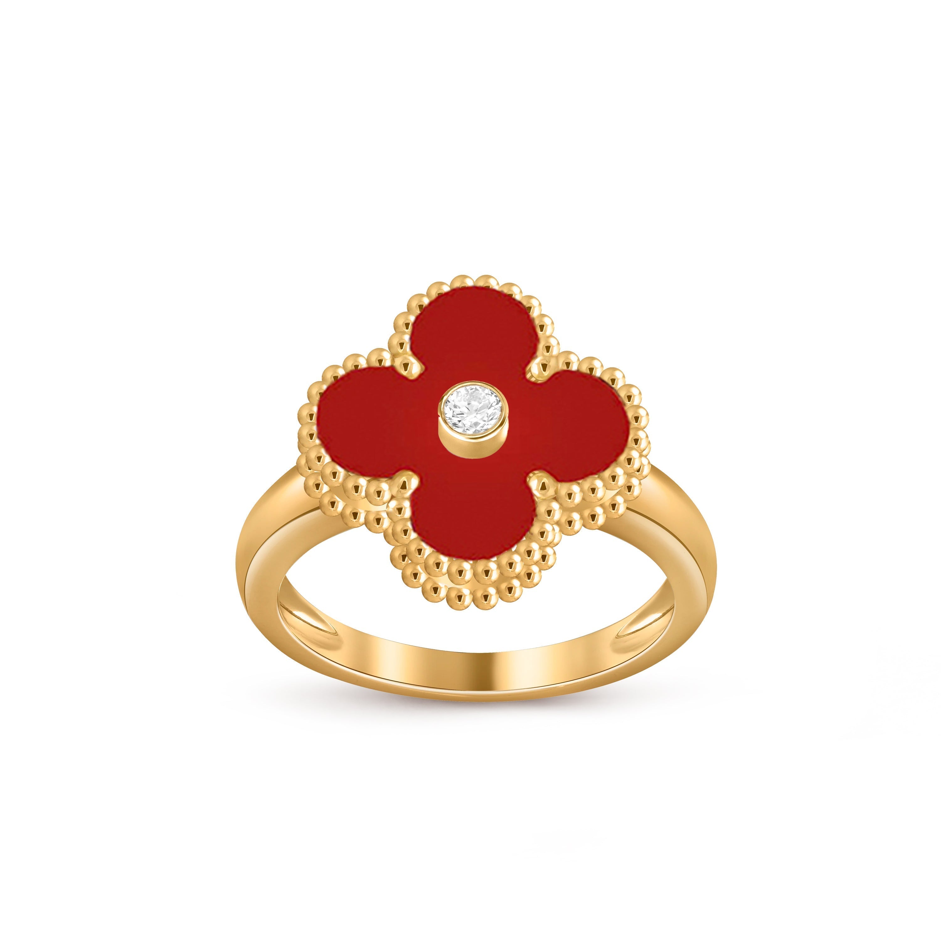 [LUXE JEWELRY]CLOVER DIAMOND RING GOLD COLLECTION