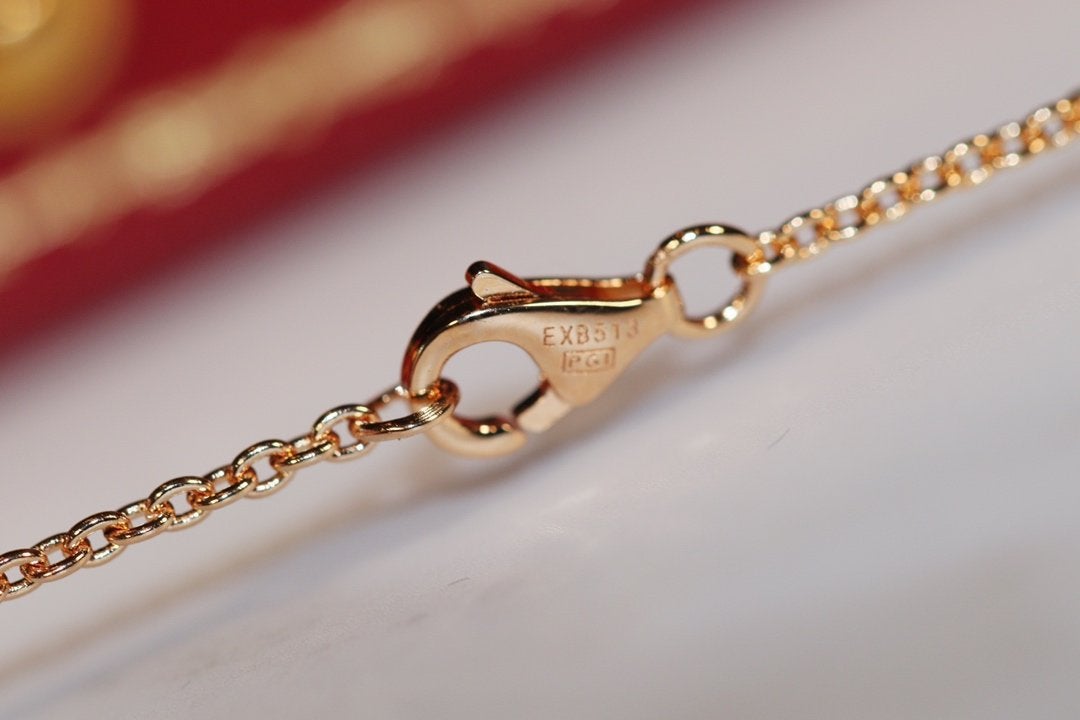 [Luxe]LOVE NECKLACE PINK GOLD AND SILVER