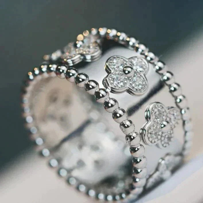 [LUXE JEWELRY]CLOVER KALEIDOSCOPE RING 10MM
