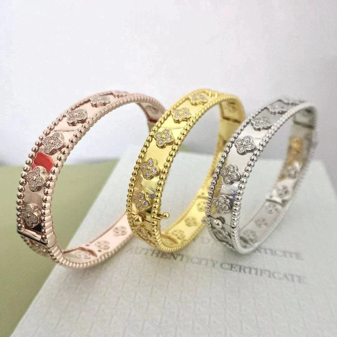 [LUXE JEWELRY]CLOVER BRACELET 8MM DIAMONDS