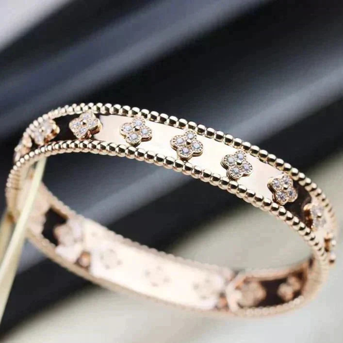 [LUXE JEWELRY]CLOVER BRACELET 8MM DIAMONDS