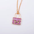 [LUXE JEWELRY]CONSTANCE PEDANT PURPLE DIAMOND NECKLACE