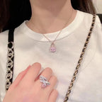 [LUXE JEWELRY]CONSTANCE PEDANT PURPLE DIAMOND NECKLACE