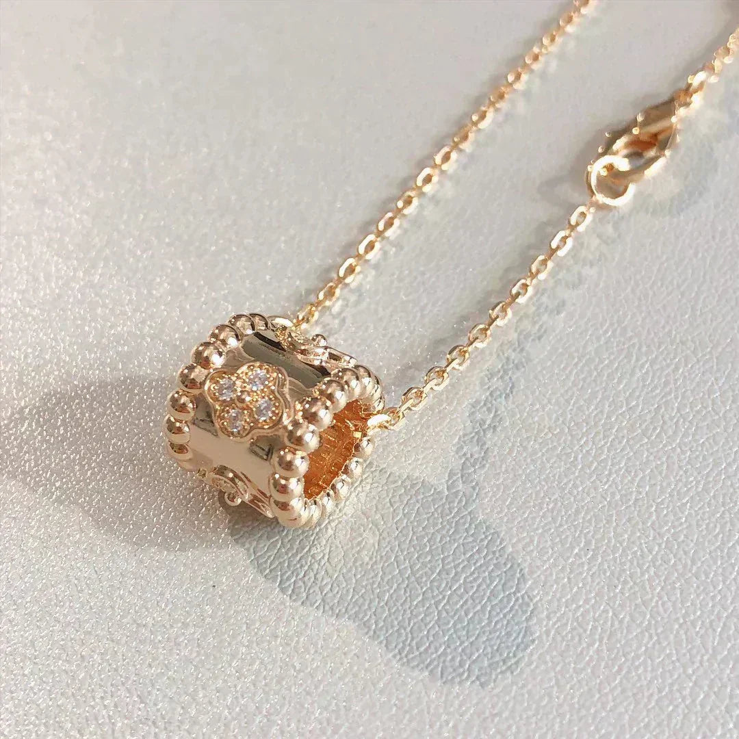 [LUXE JEWELRY]PERLEE PEDANT NECKLACE GOLD / ROSE GOLD