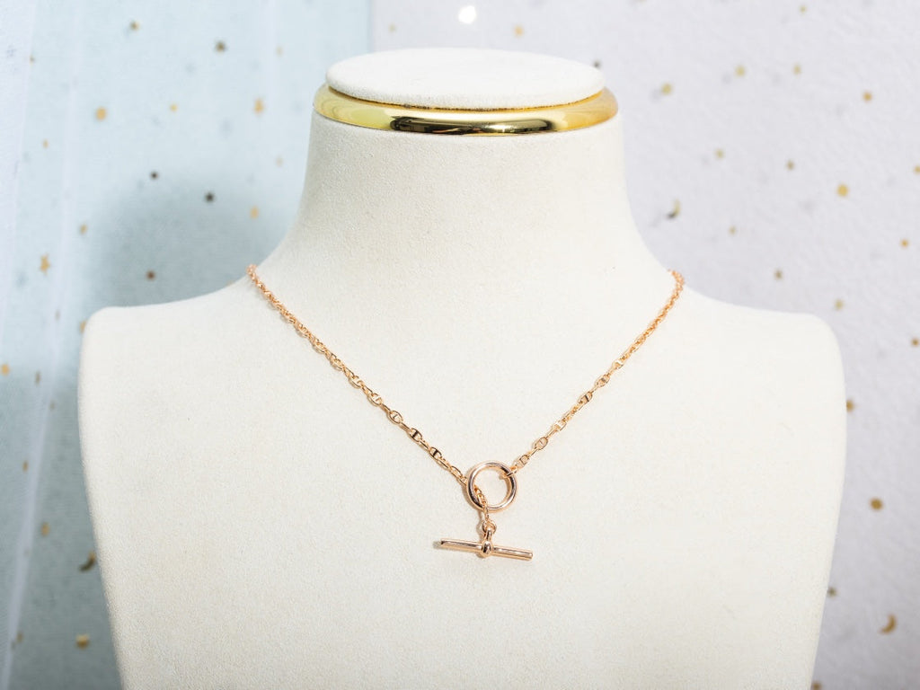 [LUXE JEWELRY]ECHAPPEE NECKLACE PINK GOLD