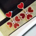 [LUXE JEWELRY]SWEET CLOVER CARNELIAN EARRINGS