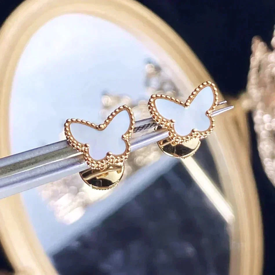[LUXE JEWELRY]SWEET BUTTERFLY MOP EARSTUDS