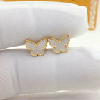 [LUXE JEWELRY]SWEET BUTTERFLY MOP EARSTUDS