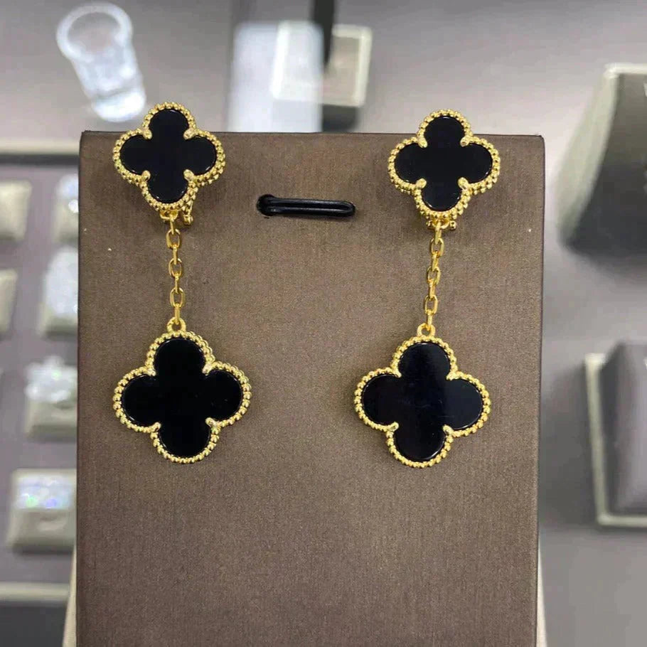 [LUXE JEWELRY]CLOVER 2 MOTIFS  EARRINGS (MULTIPLE CHOICESC
