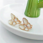 [LUXE JEWELRY]BUTTERFLY MOP DIAMOND EARRINGS