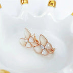 [LUXE JEWELRY]BUTTERFLY MOP DIAMOND EARRINGS