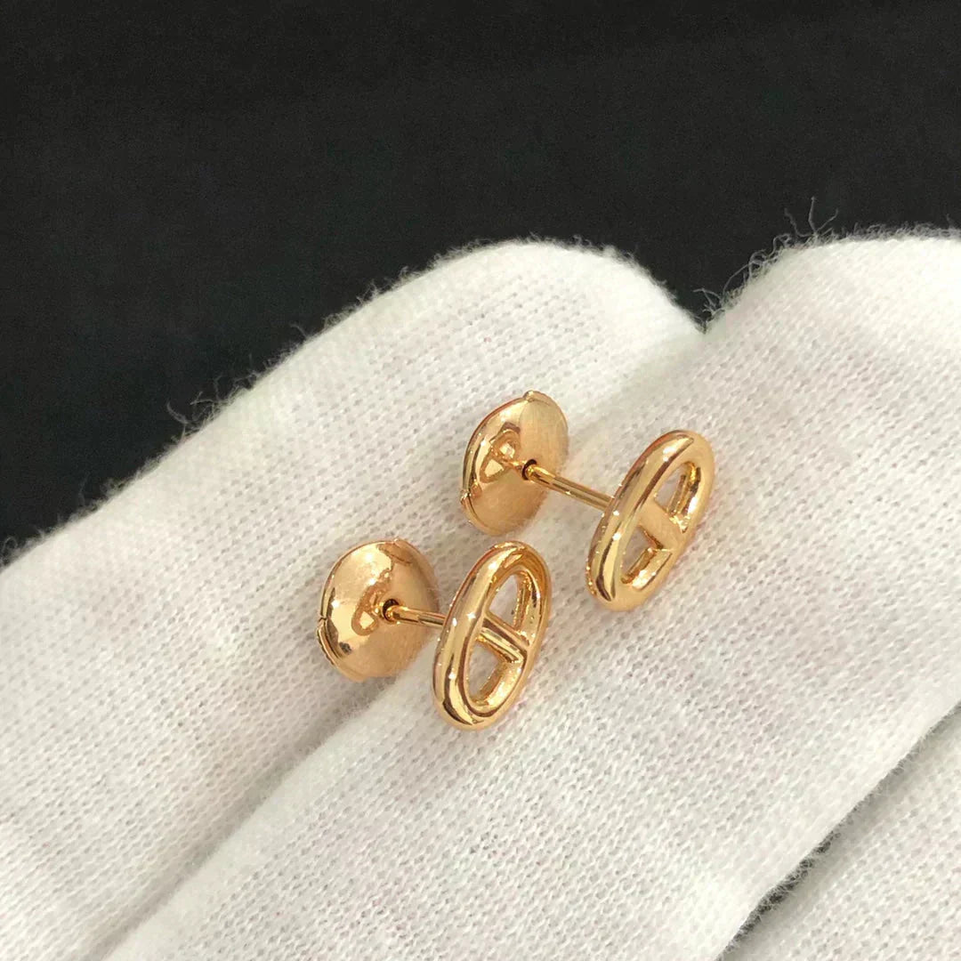 [LUXE JEWELRY]CHAINE SMALL EARRINGS GOLD AND SILVER