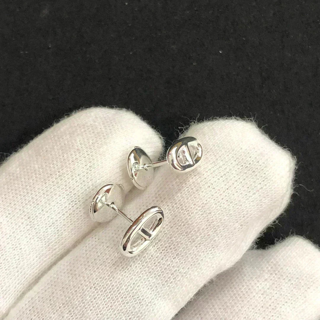 [LUXE JEWELRY]CHAINE SMALL EARRINGS GOLD AND SILVER