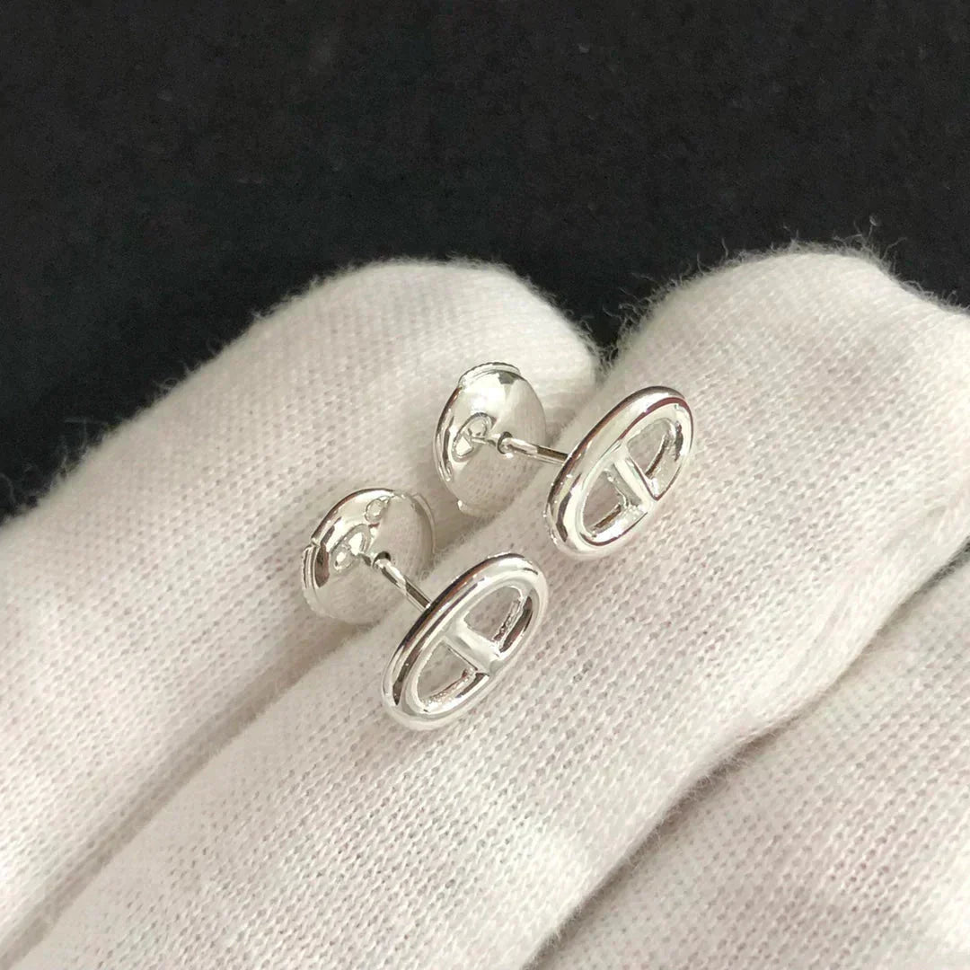 [LUXE JEWELRY]CHAINE SMALL EARRINGS GOLD AND SILVER