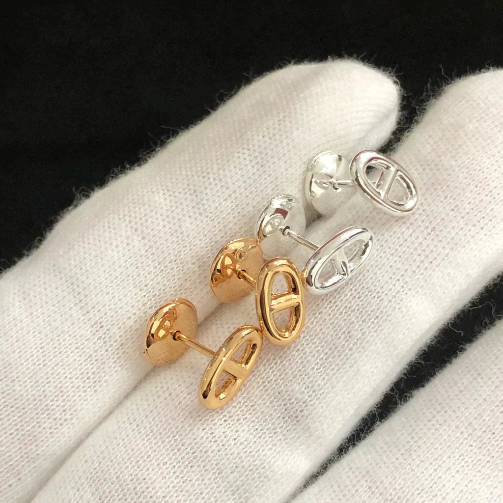 [LUXE JEWELRY]CHAINE SMALL EARRINGS GOLD AND SILVER