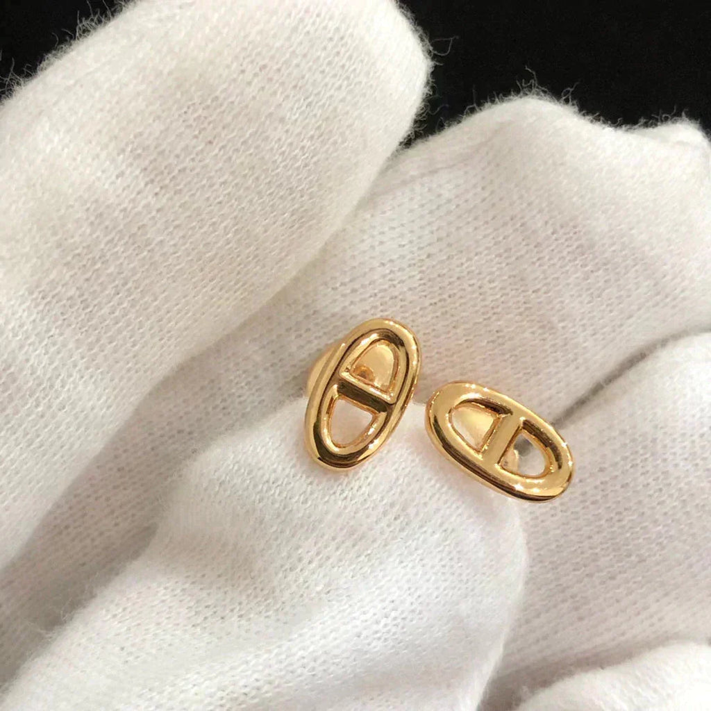 [LUXE JEWELRY]CHAINE SMALL EARRINGS GOLD AND SILVER