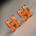 [LUXE JEWELRY]MINI POP H EARRINGS ORANGE