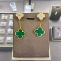 [LUXE JEWELRY]CLOVER  2 MOTIFS  DIAMOND  EARRINGS (MULTIPLE CHOICESç´