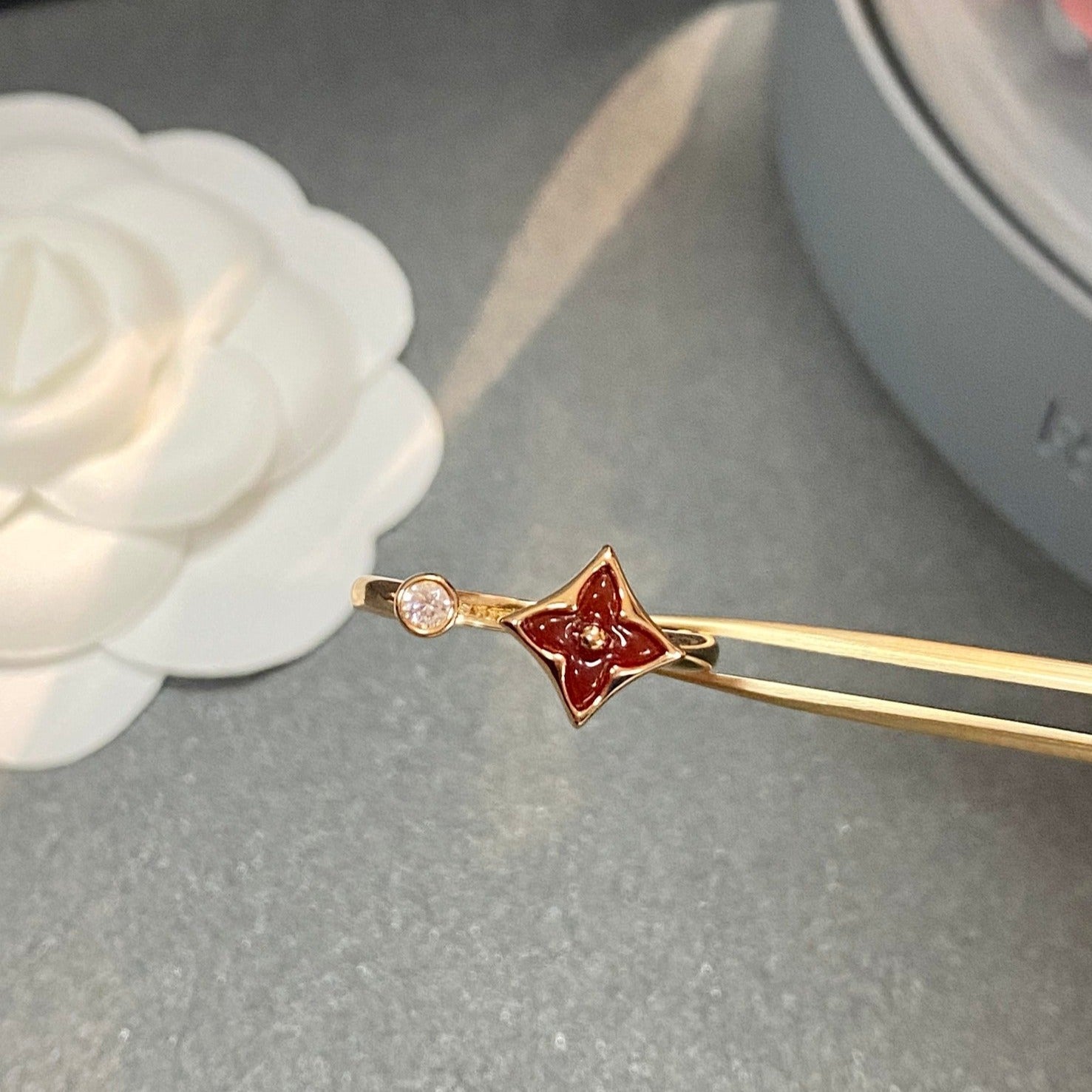 [LUXE JEWELRY]STAR 1 DIAMOND OPEN RING