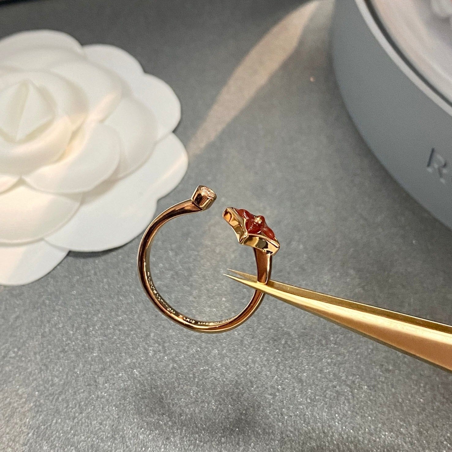 [LUXE JEWELRY]STAR 1 DIAMOND OPEN RING