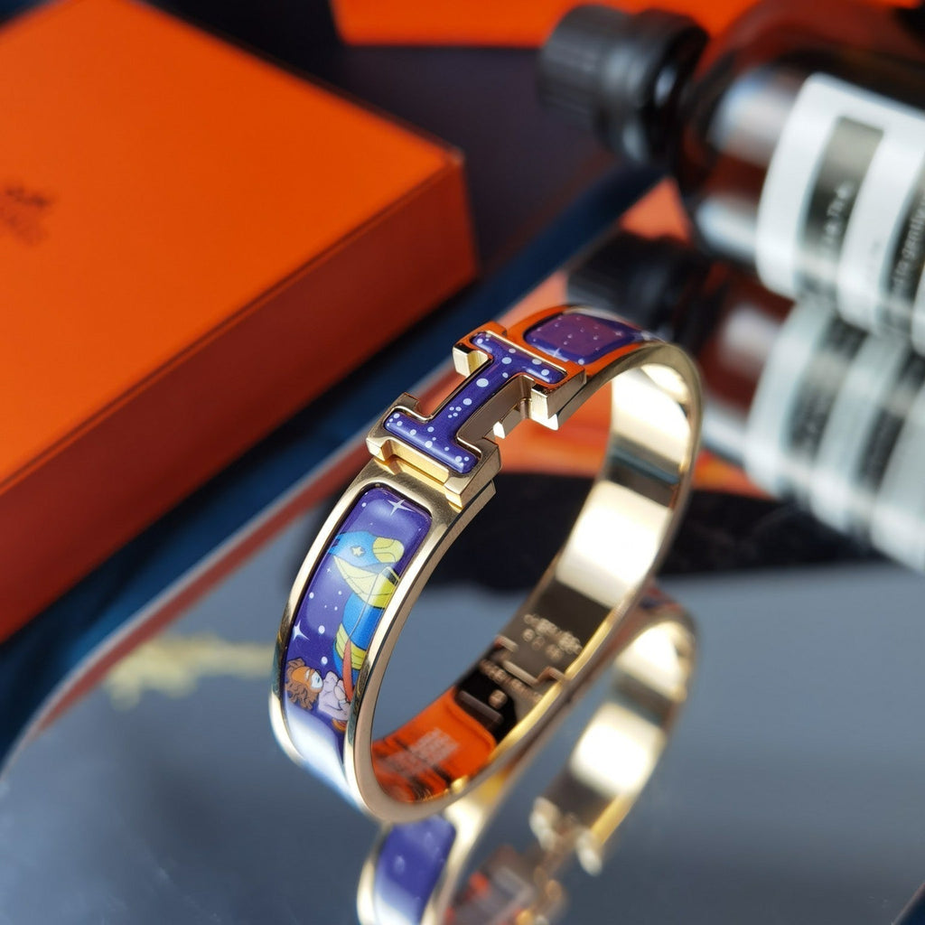 [LUXE JEWELRY]H STAR AND MOON BRACELET 12MM