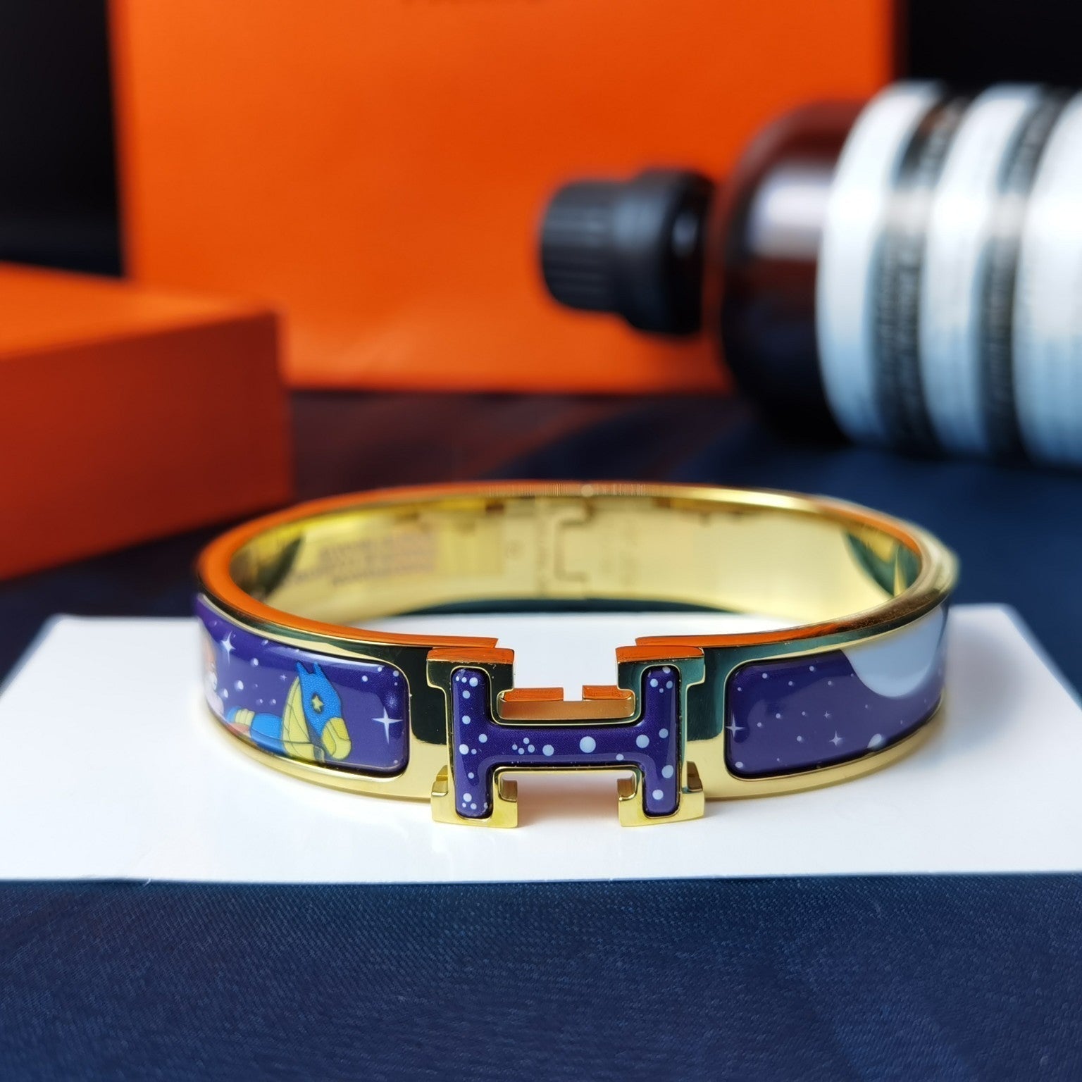 [LUXE JEWELRY]H STAR AND MOON BRACELET 12MM