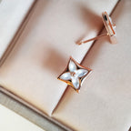 [LUXE JEWELRY]STAR MOP PINK GOLD EARRINGS