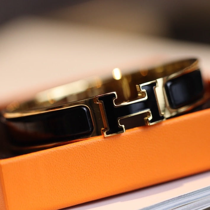 [LUXE JEWELRY]H BRACELET 12MM GOLD