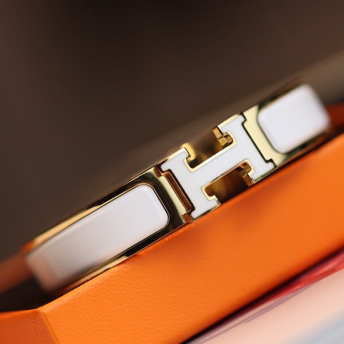 [LUXE JEWELRY]H BRACELET 12MM GOLD