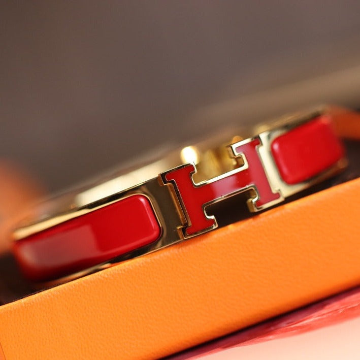 [LUXE JEWELRY]H BRACELET 12MM GOLD