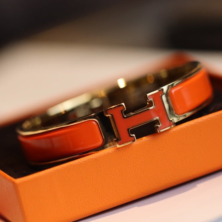 [LUXE JEWELRY]H BRACELET 12MM GOLD