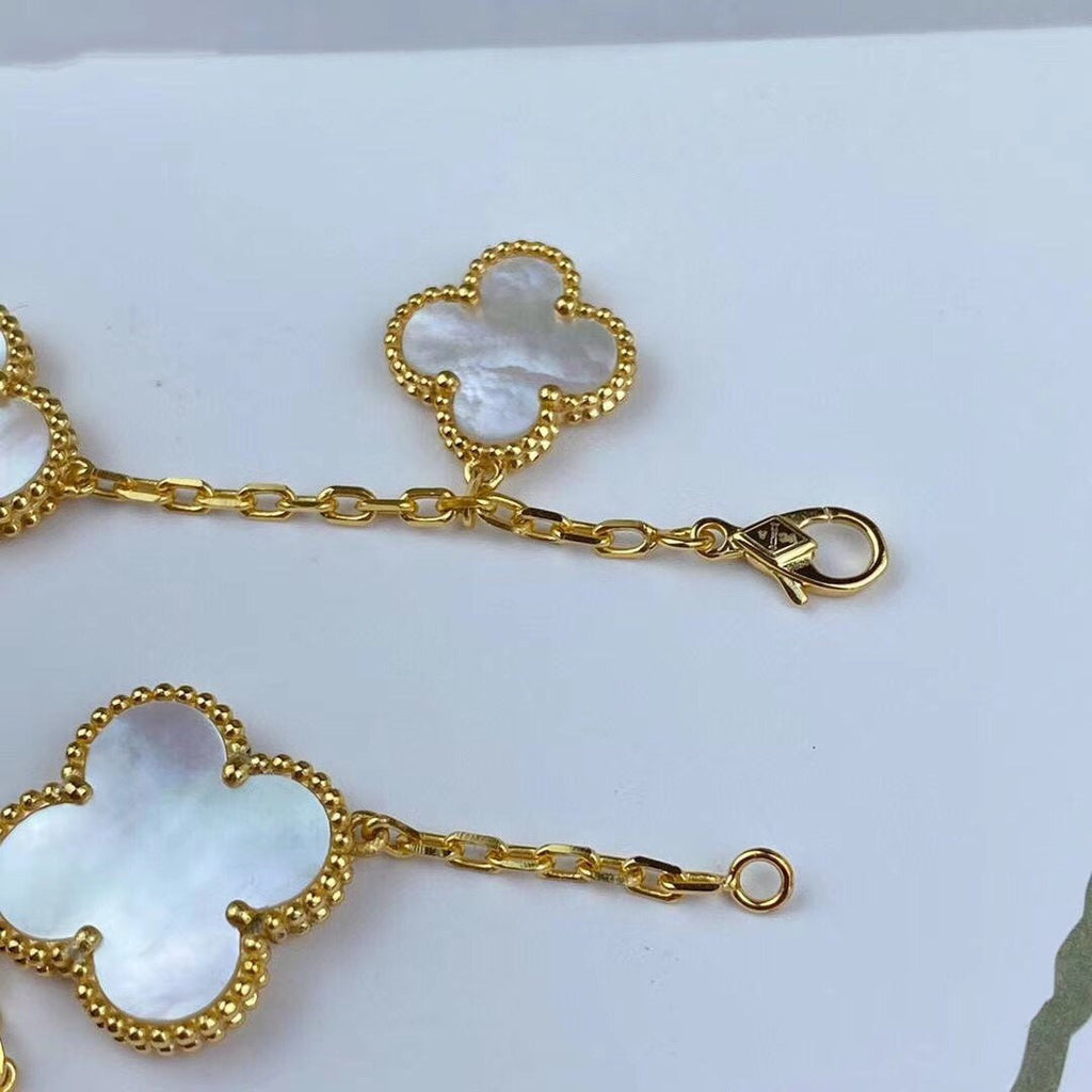 [LUXE JEWELRY]MAGIC CLOVER MOP GOLD BRACELET 5 MOTIFS