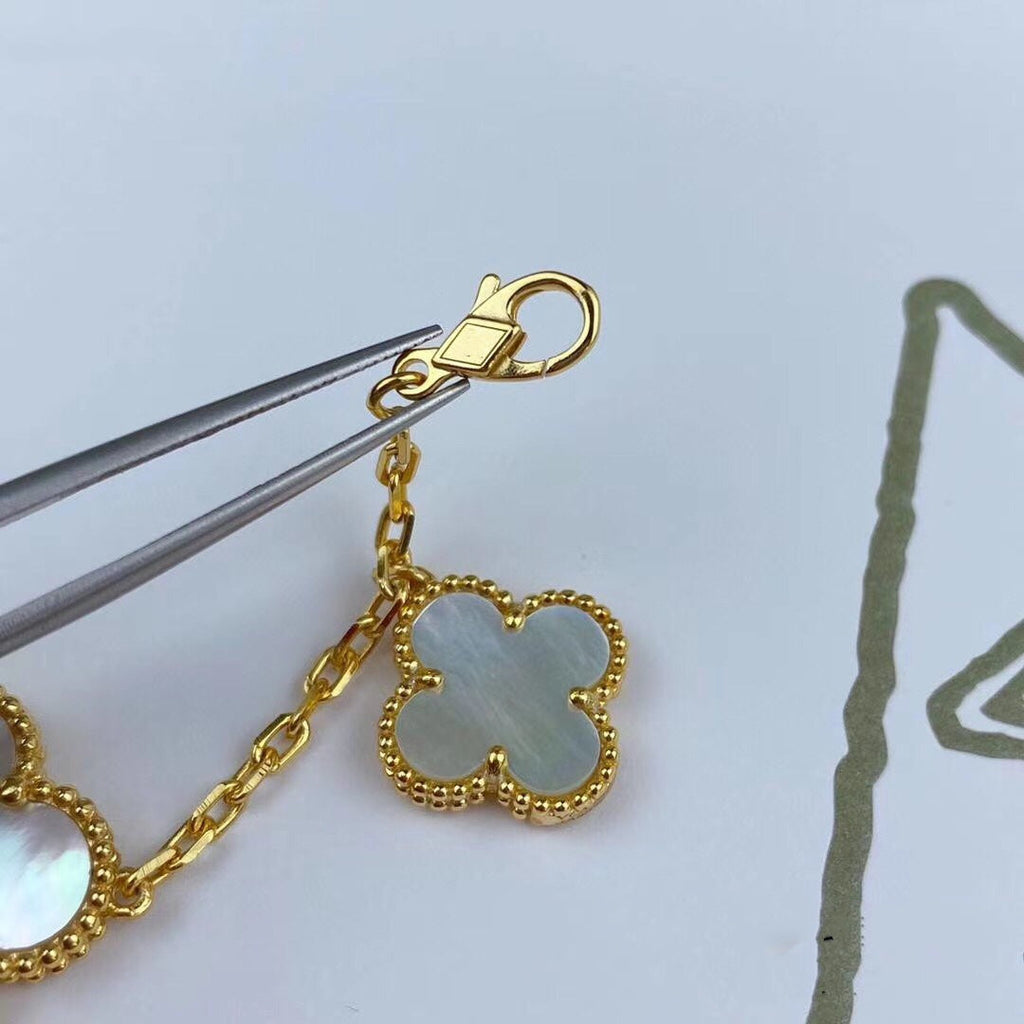[LUXE JEWELRY]MAGIC CLOVER MOP GOLD BRACELET 5 MOTIFS